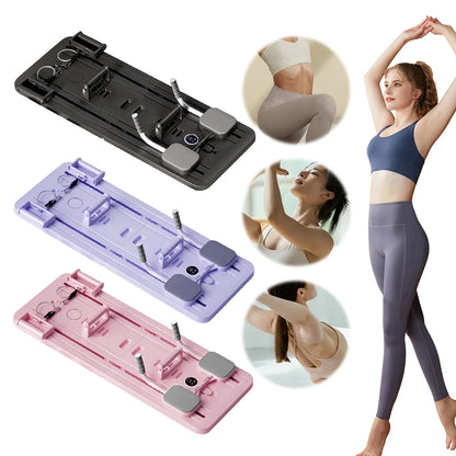 Abdominal Exercise Board Fitness Board with Mat & Counter Push Up Board Automatic Rebound Full-Body Workout Machine for Home Gym